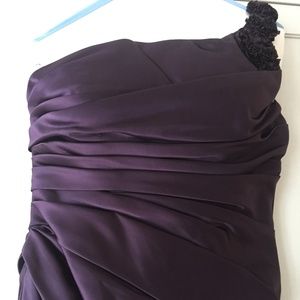 Formal Bridesmaid Dress in Eggplant